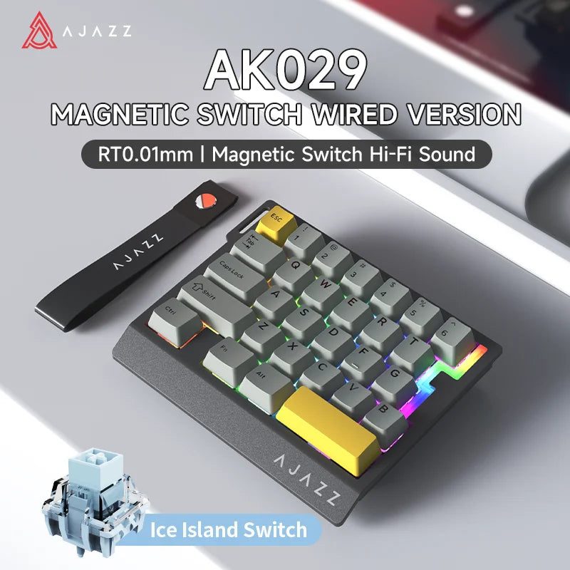 Wired One-Handed Gaming Keyboard HE Magnetic Switch