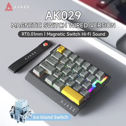 Wired One-Handed Gaming Keyboard HE Magnetic Switch
