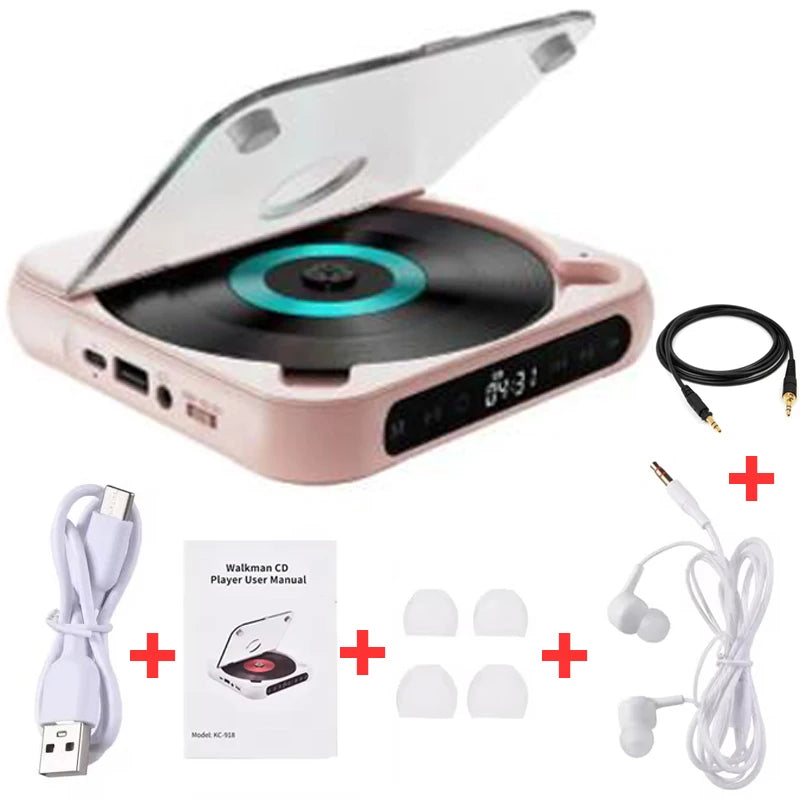 Bluetooth-Compatible CD Player LCD Screen Car CD Player