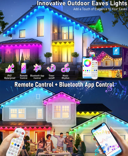 LED Permanent Outdoor Lights IP65 Waterproof RGBIC Eave Lights