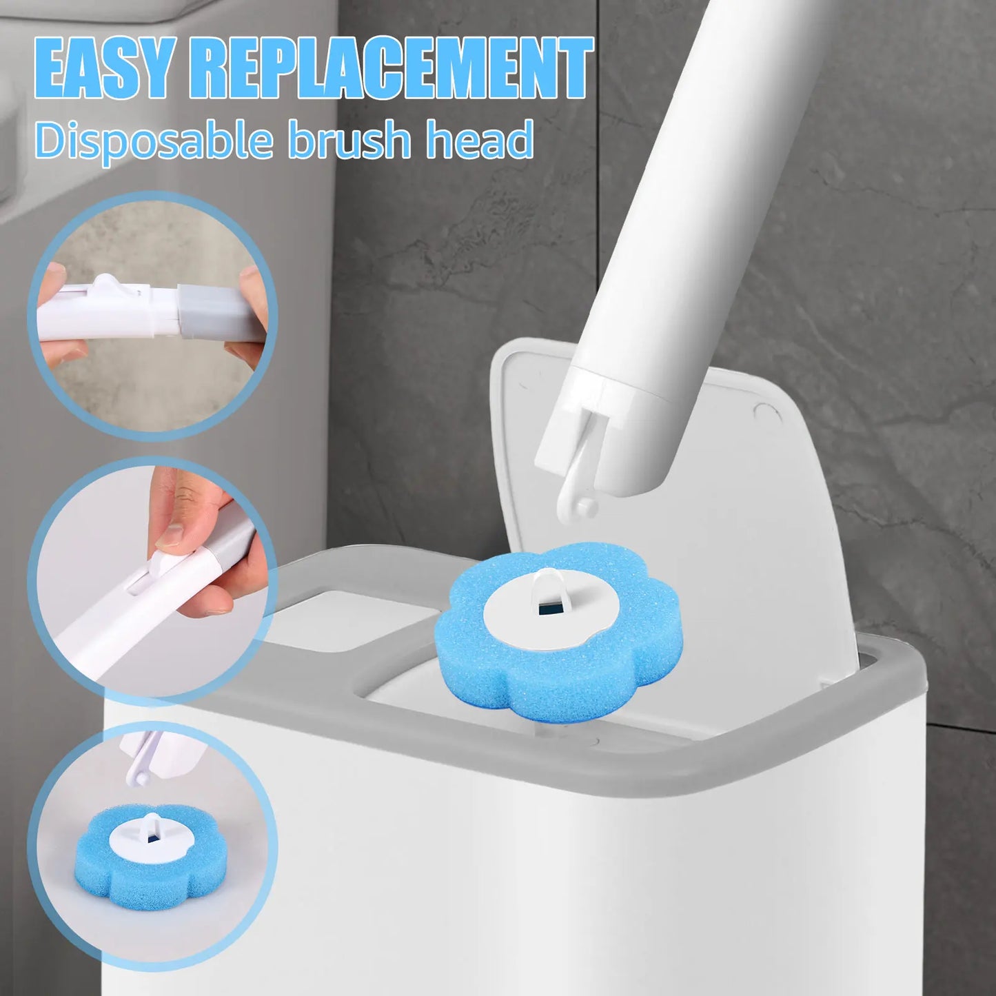 Toilet Brush With Disposable Replacement Head