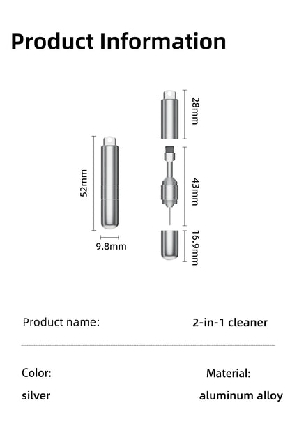 2 in 1 SIM Card Tray Removal Tool Portable Mini Keychain
