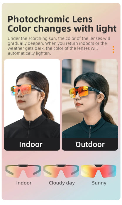 Photochromic Glasses Flip Design Polarized Sunglasses