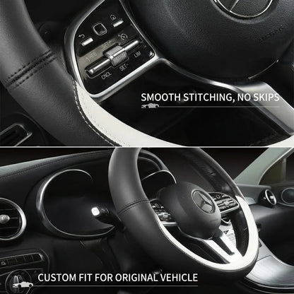 Napa Leather Steering Wheel Cover Non-Slip Inside
