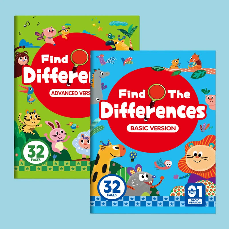 Hidden Differences Activity Book Contains 32 Interactive Observation