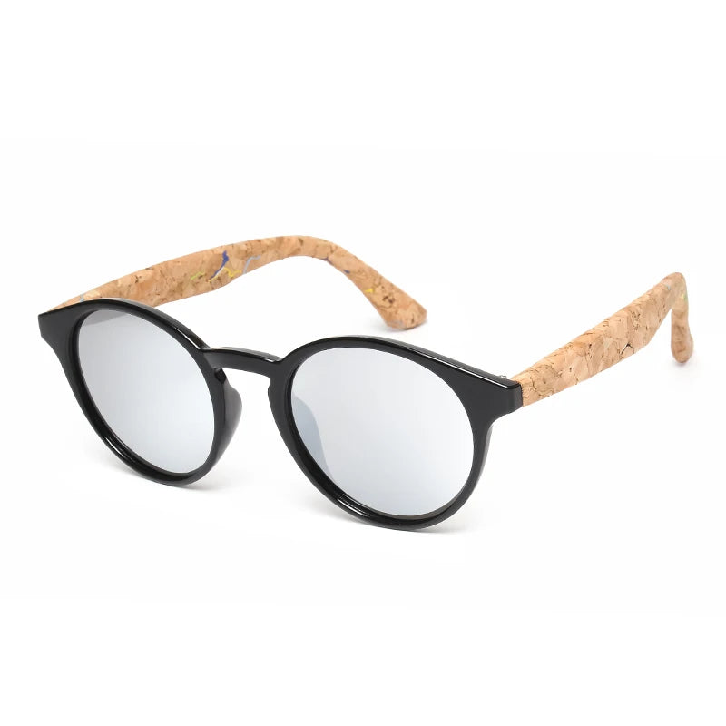 Kenbo Fashion Wood Grain Round Polarized Sunglasses