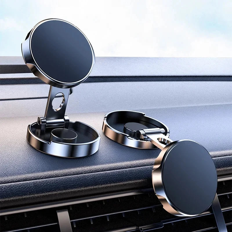Round Folding Magnetic Car Holder 360 Degree Rotatable Bracket