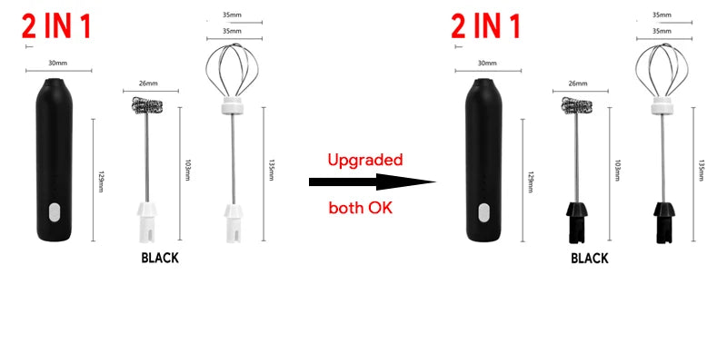 HOT  Electric Milk Frother + Egg Beater Wireless Type-C Charging