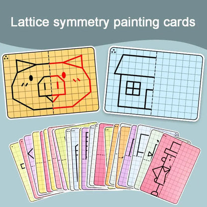 30 page children's grid symmetrical drawing toy