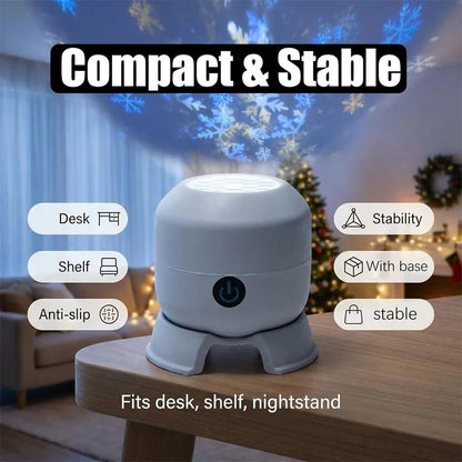 Colorful Fantasy Projection Lamp  Ocean Snowflake Ambiance