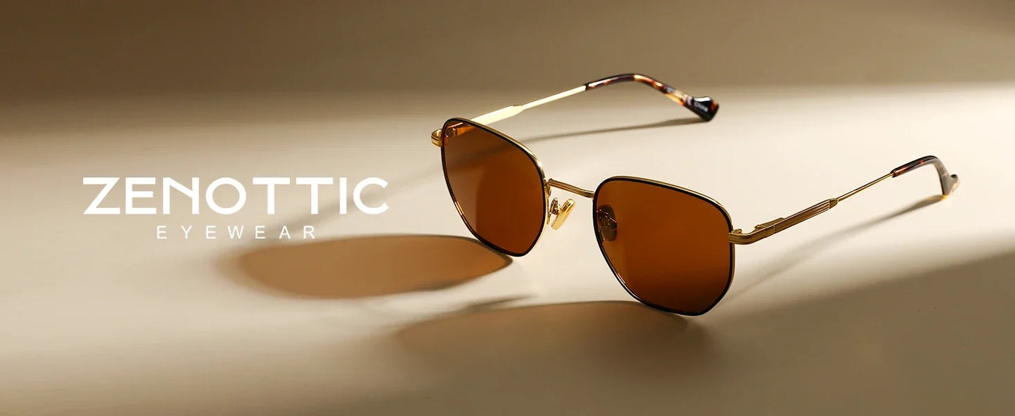 Fashion Hexagon Polarized Retro Sunglasses for Men Women-Vintage