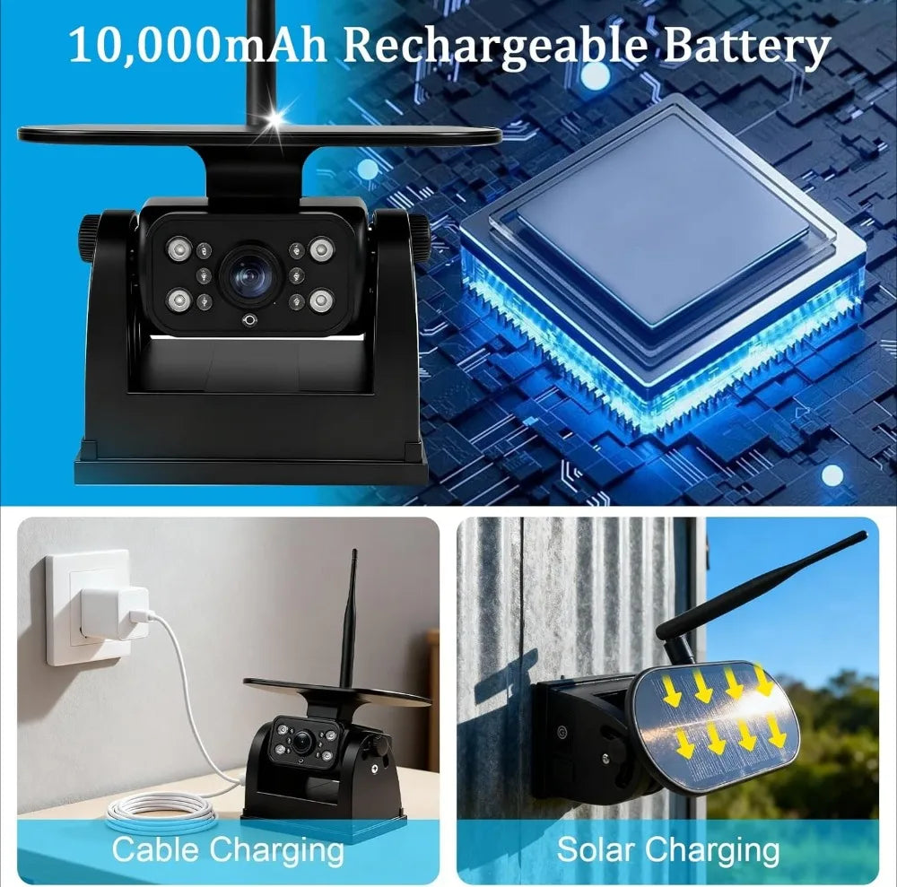 1080P WiFi Magnetic Solar Wireless Backup Camera