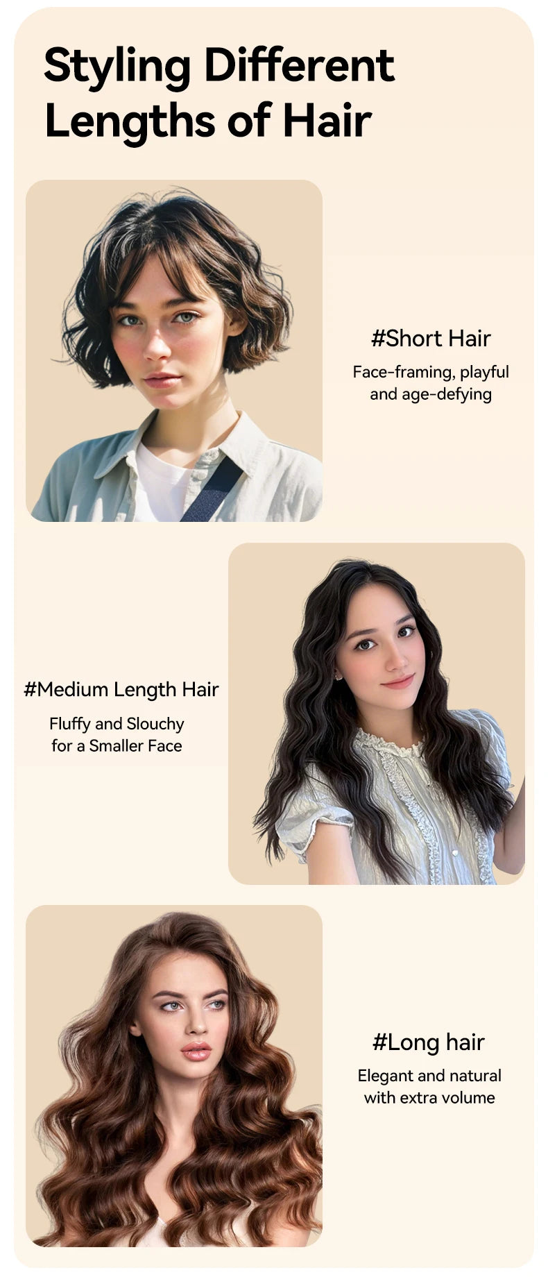 Curling Iron Temperature adjustable Beach Waves
