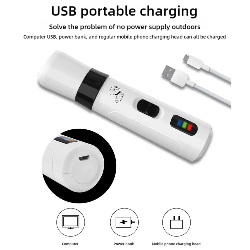 Electric Pet Nail Clippers USB Rechargeable Nail Grinder
