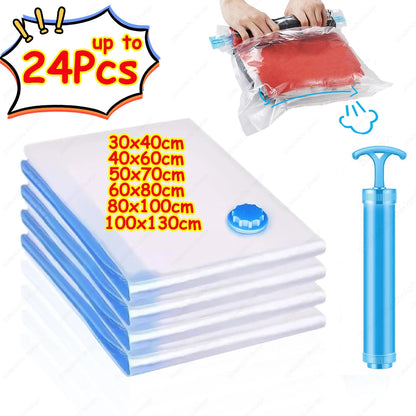 Reusable Vacuum Storage Sealing Bags with Hand Pump
