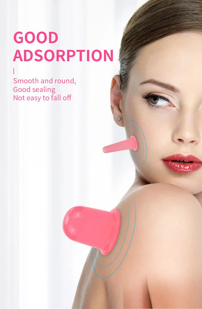Silicone Vacuum Cupping Massage Jars Anti Cellulite