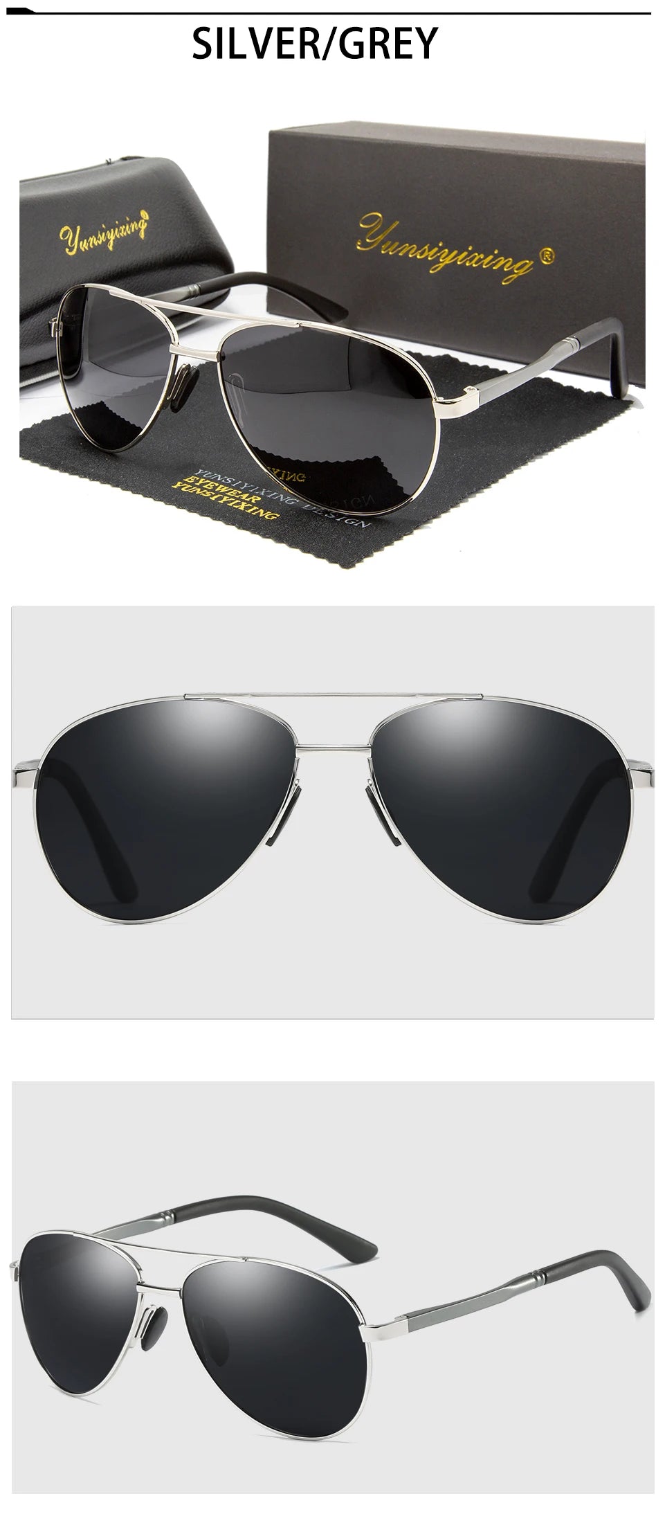 YSYX Pilot Polarized Sunglasses Men Classic Vintage