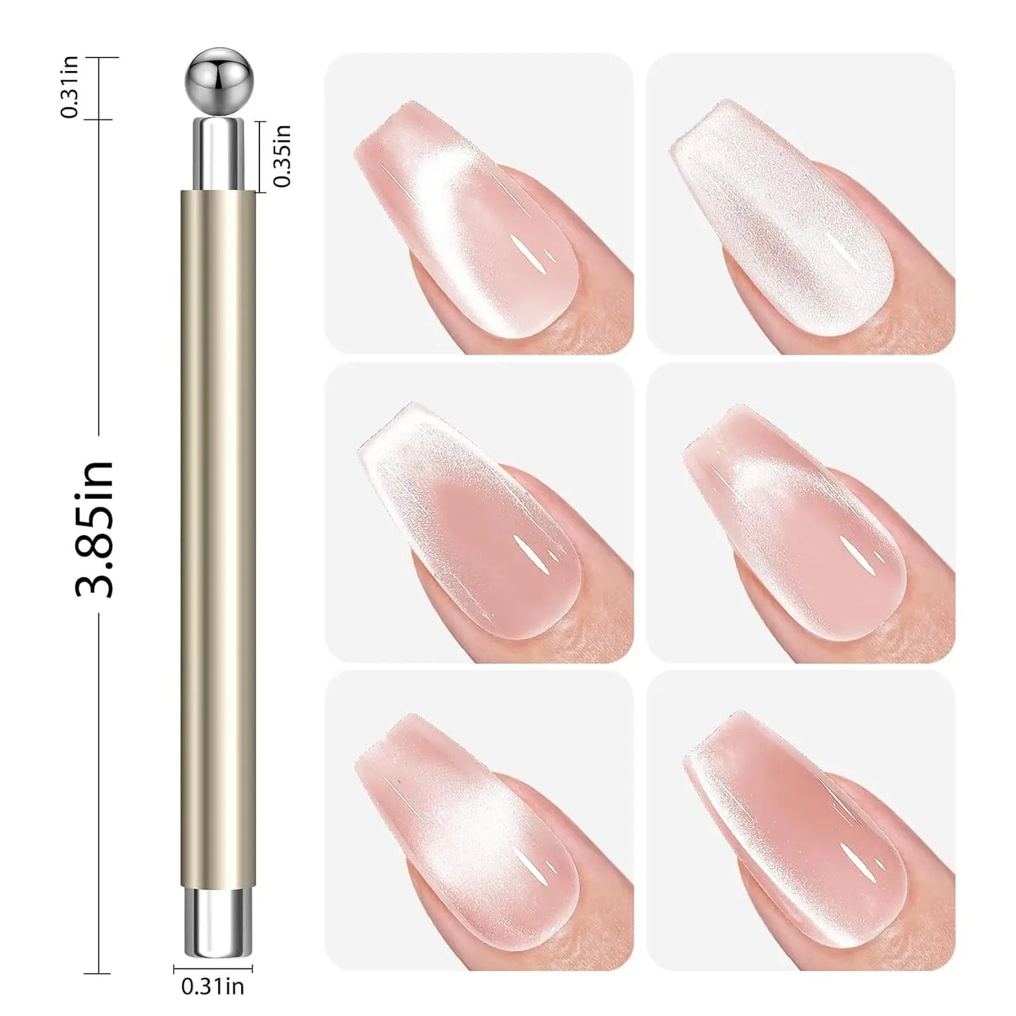 3 In 1 Dual Headed Cat Eye Nail Art Magnetic Stick