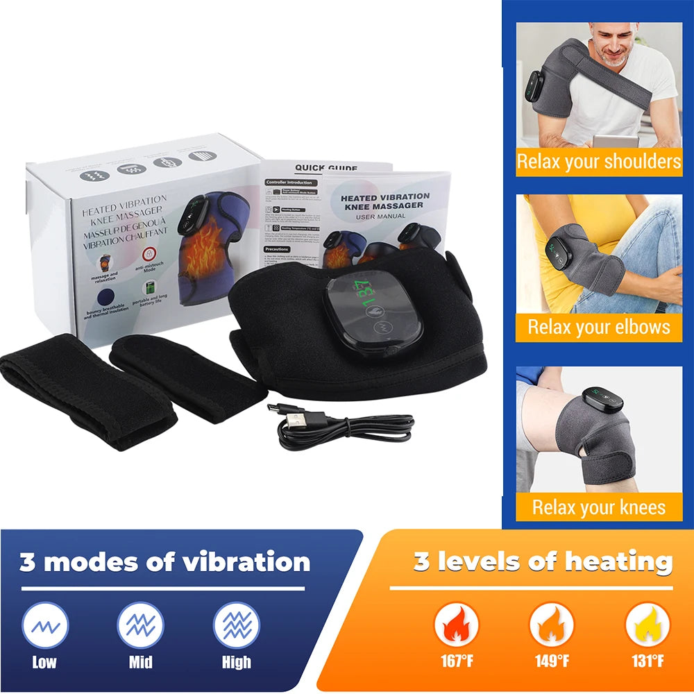 3-in-1 Heated Vibration Knee Massager