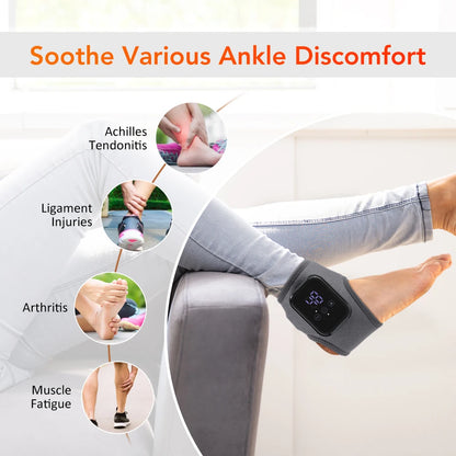 Heated Ankle Massager Hot Compresses Vibration Massage