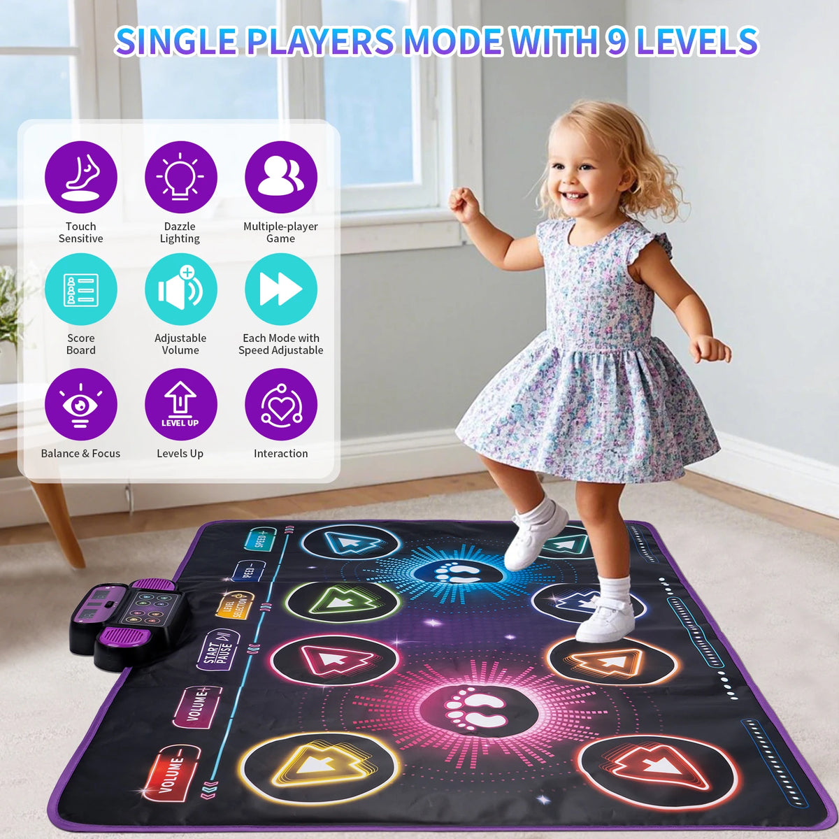 Dancing Blanket Kids Electronic Dance Mat Double Players
