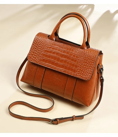 Women's Cowhide Genuine Leather Bag Crossbody Design