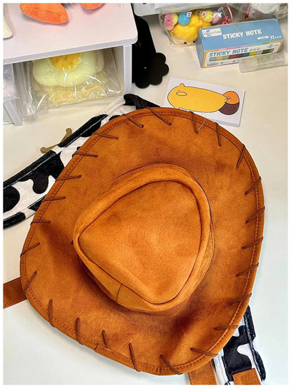 Cartoon Cowboy Hat Backpack Cute Fashion Creative Backpack