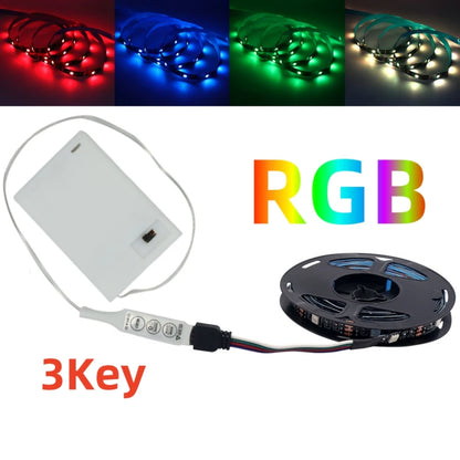 3AA Battery Power RGB Led Strip Light 5V 5050 TV Backlight