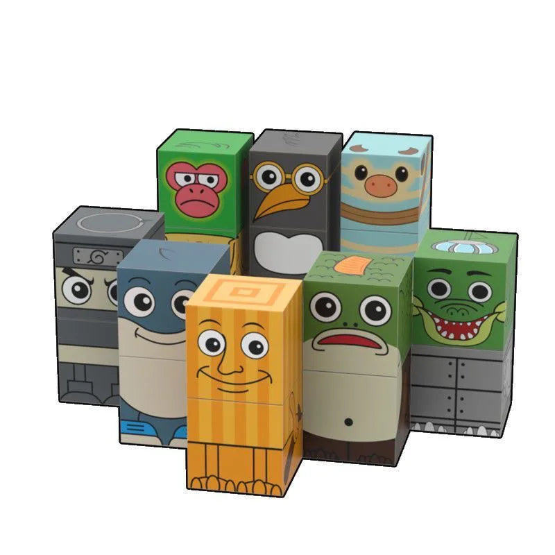 AI character magnetic building blocks Tung Tung tung sahur