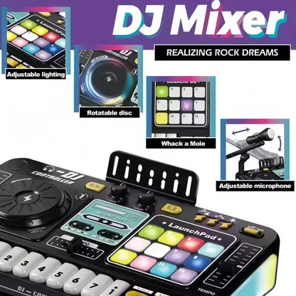 Kids Simulation DJ Mixer Controller Toys Multifunctional