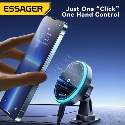 Essager Magnetic Car Phone Holder 15W Wireless Charger Stand