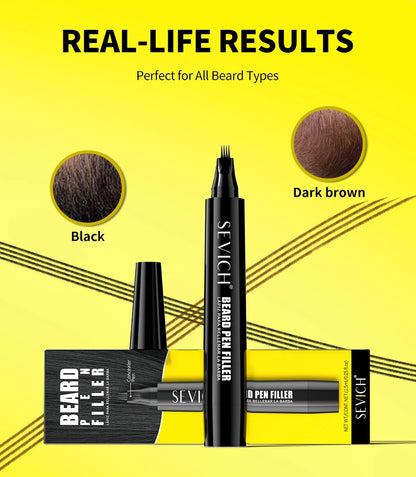 Beard Filler Pen Waterproof Black Brown Beard Coloring