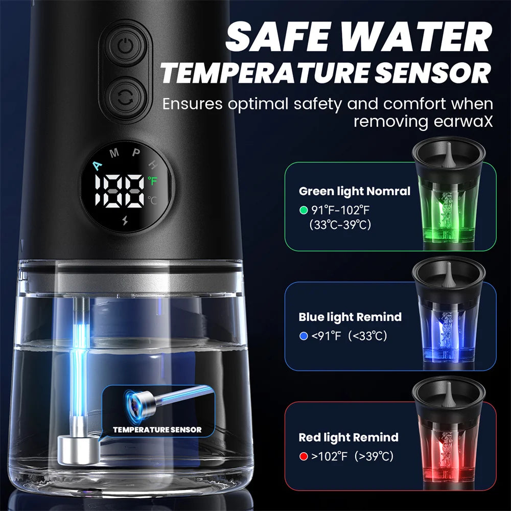 2 In 1 Dual Water Tank Electric Ear Wax Remover Safe Temp