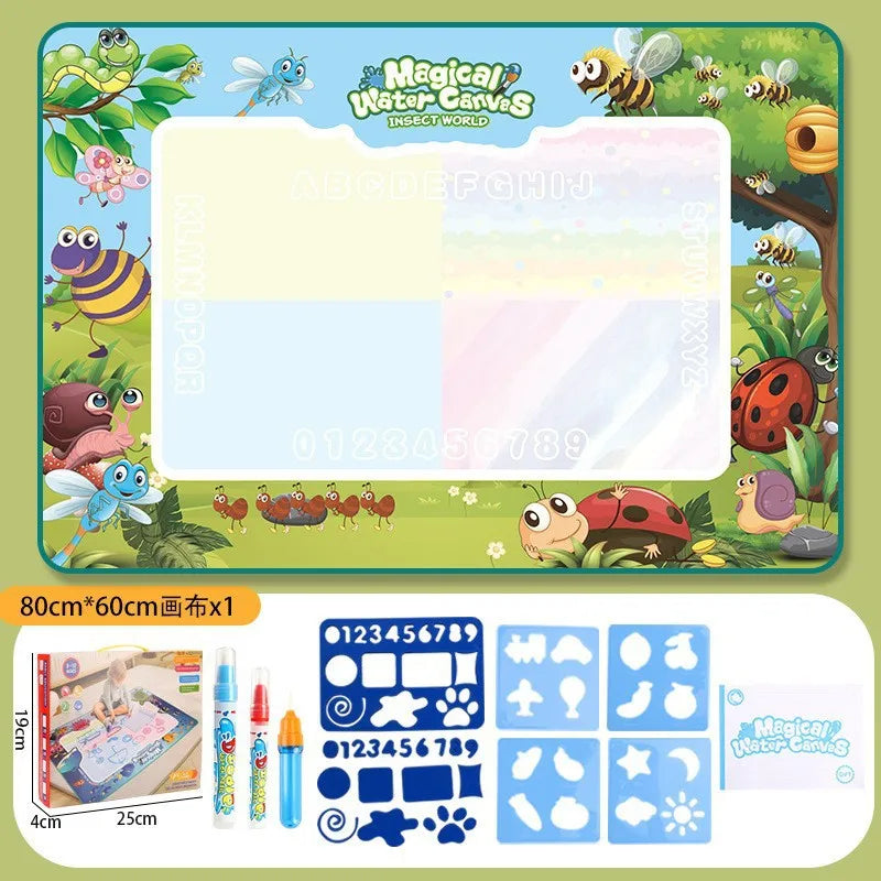 Magic Water Drawing Mat with Reusable Magic Pens