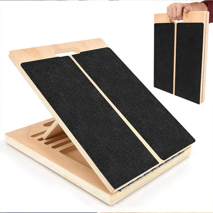 Foldable Wooden Incline Board Adjustable Calf Ankle Stretcher