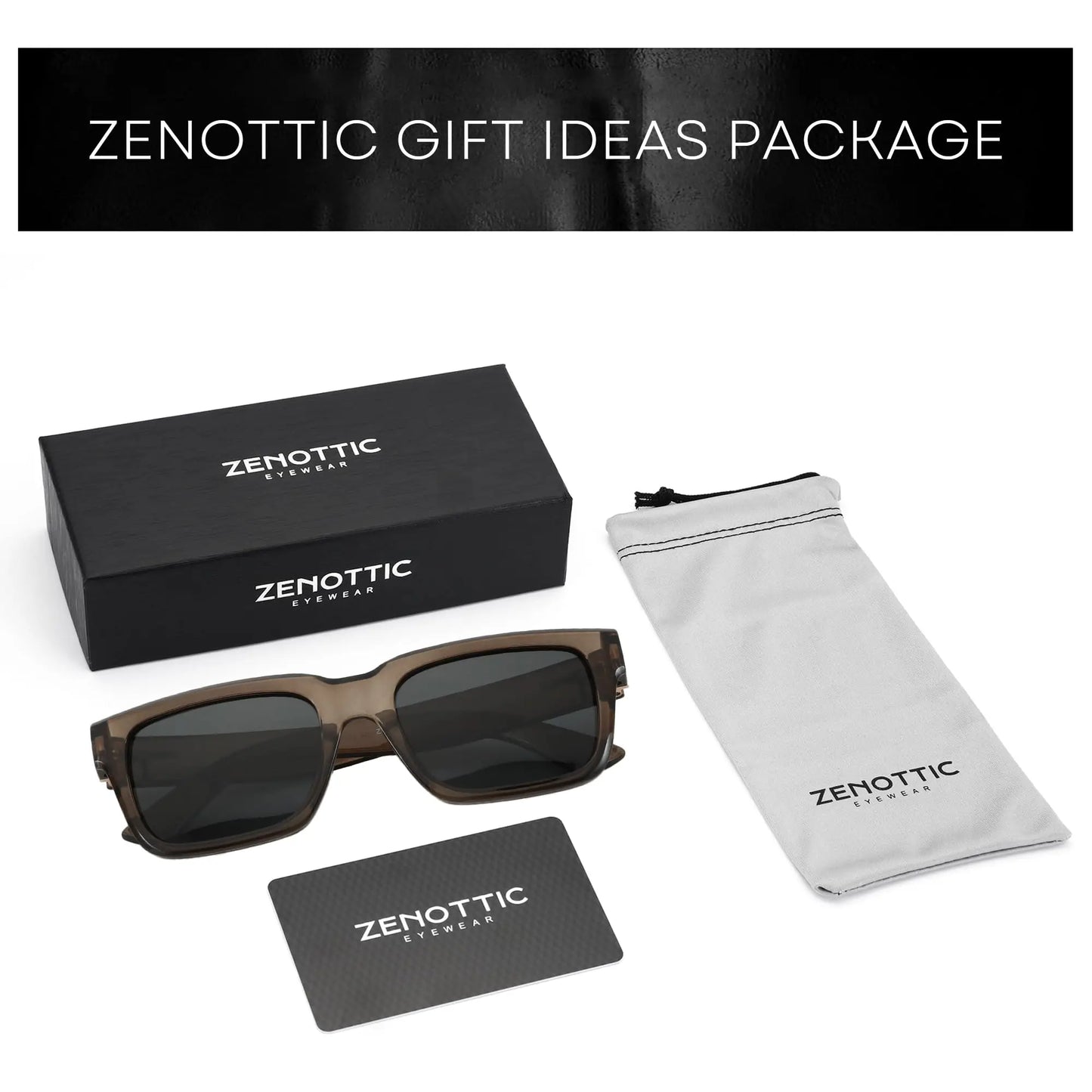 Retro Rectangle Sunglasses for Men Women Polarized