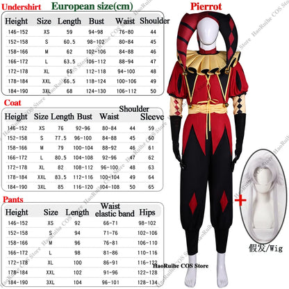 Hot The Freak Circus Pierrot Jester Harlequin Cosplay