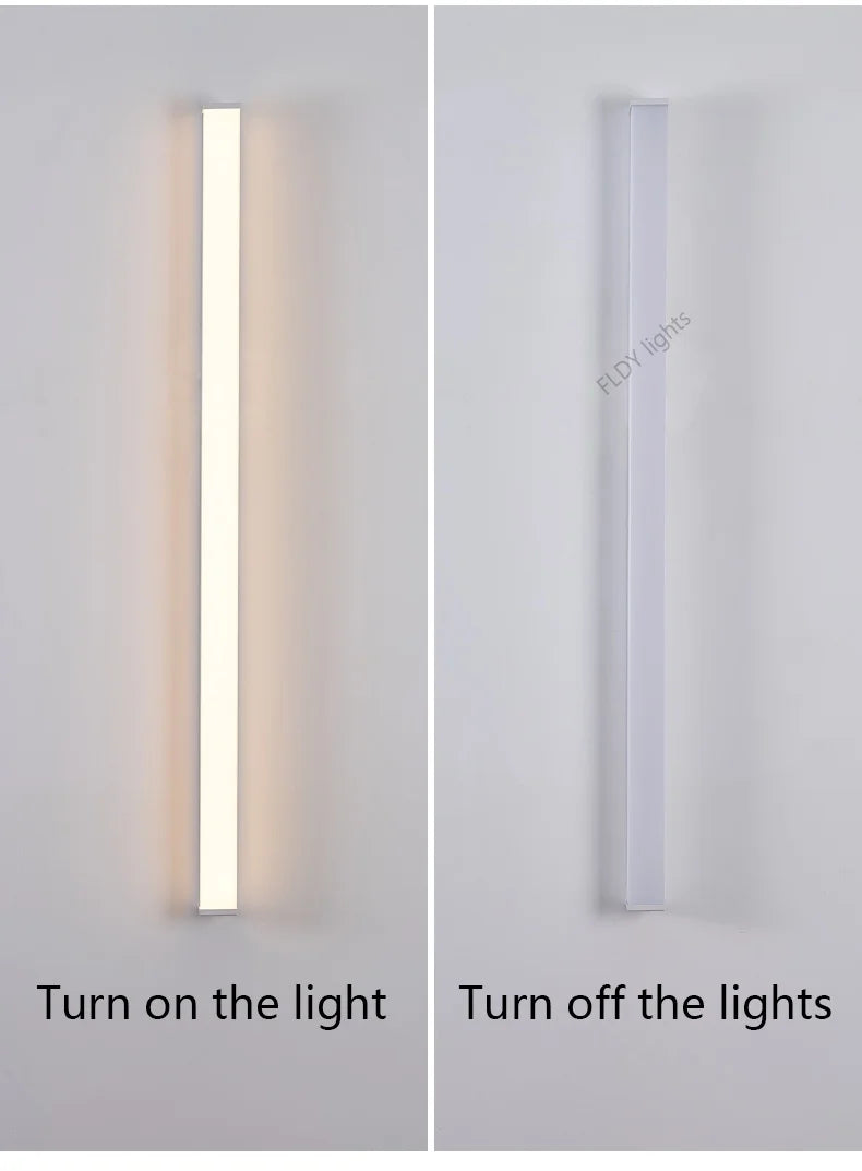 Modern Waterproof Outdoor Long Strip LED Wall Light