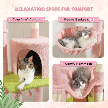 Cactus Cat Tree Floor to Ceiling Tower Scratching Posts