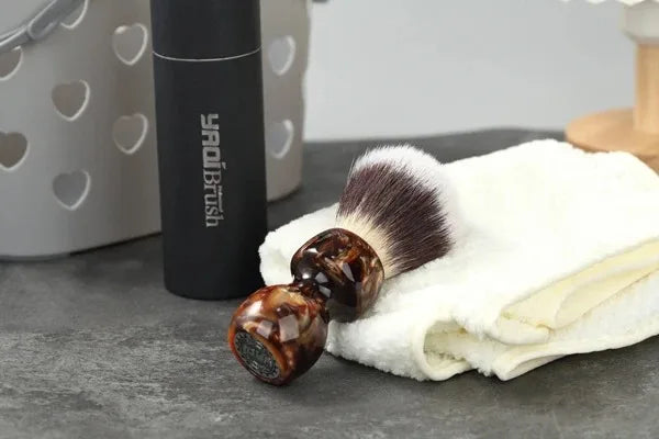 Caramel Cat's Whisker Synthetic Shaving Brush