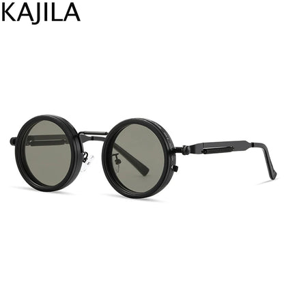 Polarized Round Steampunk ND9 Adjustable Dimming Sunglasses