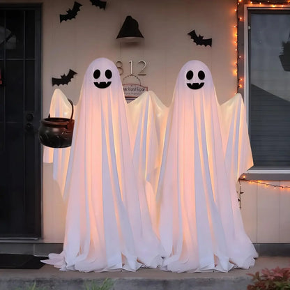 Scary Standing Ghost Glow-in-the-Dark Halloween Decoration