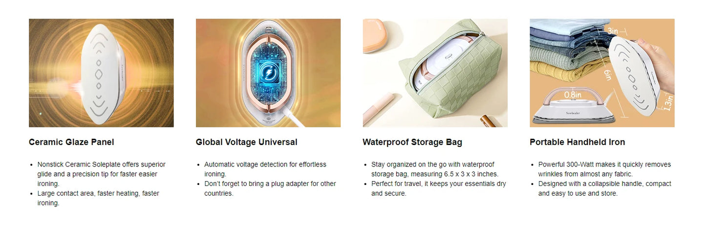 300W Electric Iron Mini Clothes Dryer Travel Dual-voltage Dryer