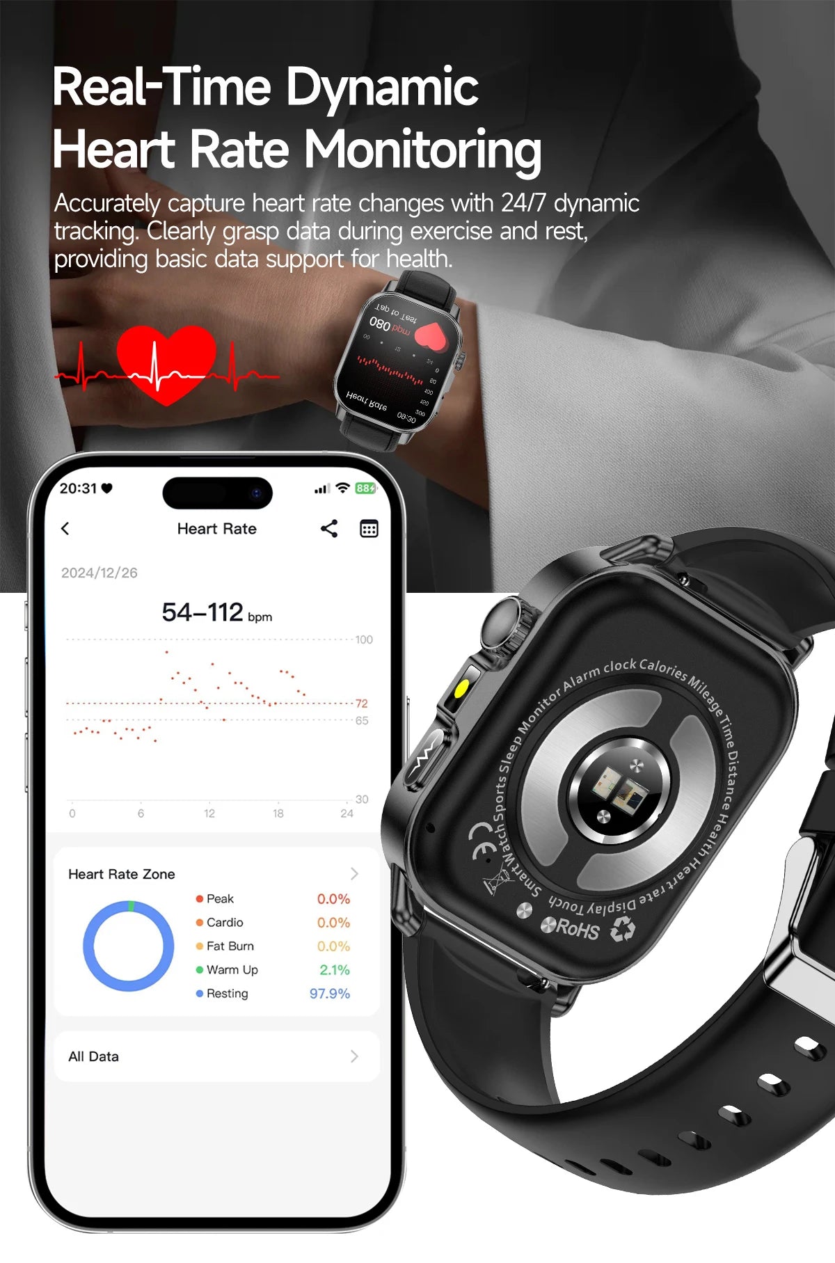 New ECG+PPG Smart Healthy Diagnosis Surveillance For Men