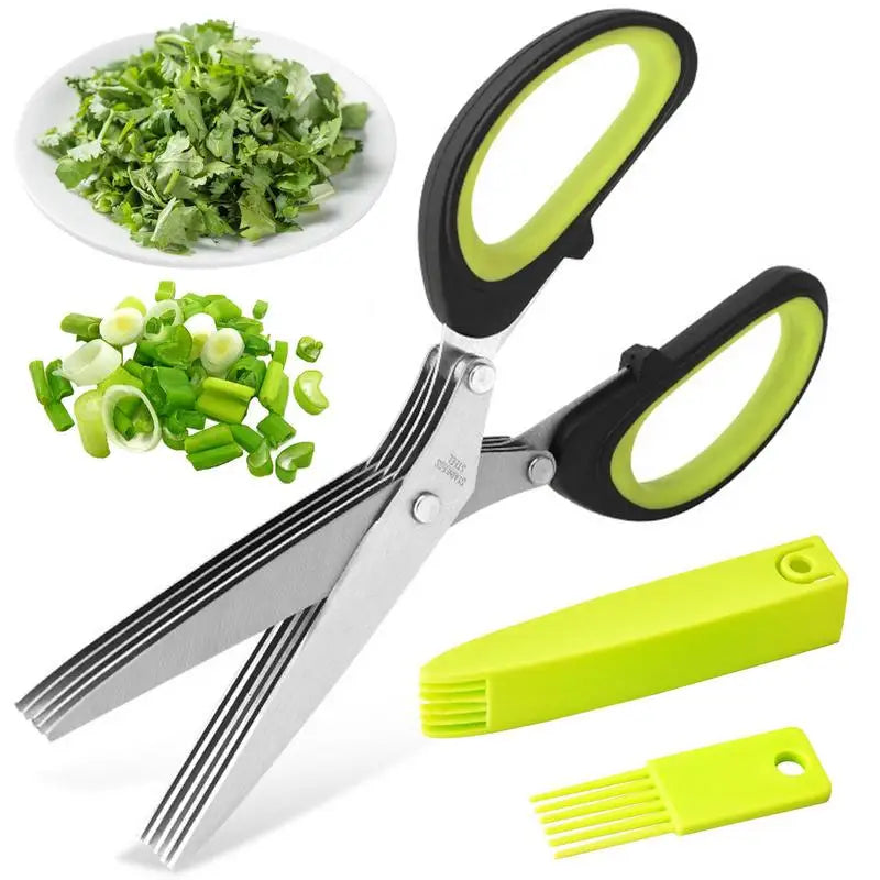 Multi Layer Scissor Kitchen Shears 5 Blade Stainless Steel