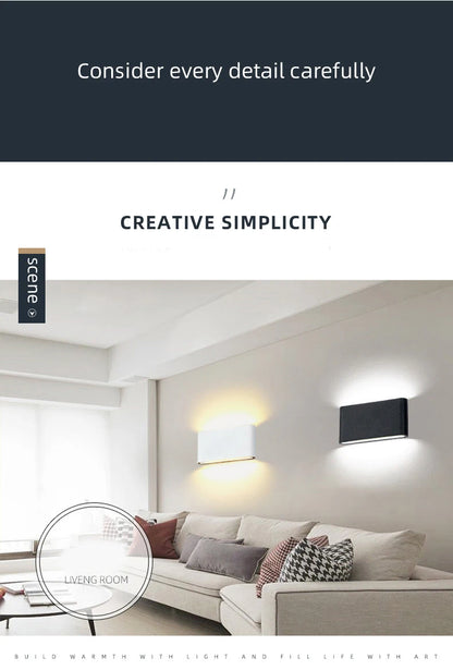 Nordic Wall Light Aluminum Modern Style Indoor Wall Lamp