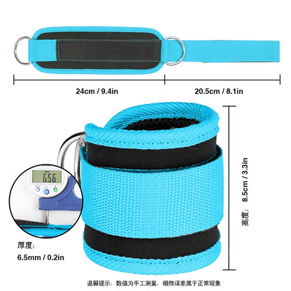 Gym Fitness Ankle Straps Adjustable D-Ring Foot Support