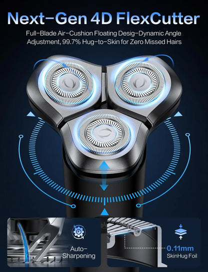 Electric Razor for Men 3 Blade Rotary Shaving Machine