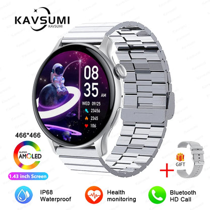 NFC Smart Watch Amoled HD GPS Track Sports Heart Rate