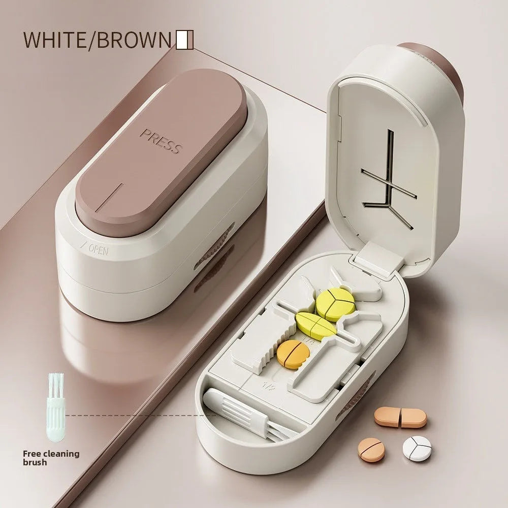New Quartering Pill Cutter Storage Box Medicine